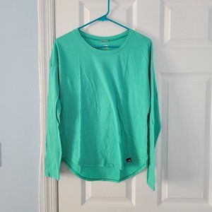 Teal Scoop Neck Active Long Sleeve